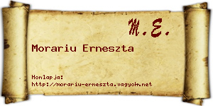 Morariu Erneszta névjegykártya